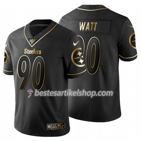 Herren Pittsburgh Steelers Trikot T.J. Watt 90 Nike Schwarz Golden Edition 100th